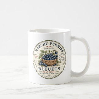 Vintage Blaubeeren Etikett Kaffeetasse