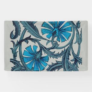 Vintage blaue antike Blume Kunsthandwerk rustikal Banner