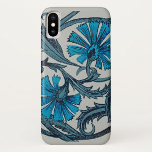 Vintage blaue antike Blume Kunsthandwerk rustikal Case-Mate iPhone Hülle