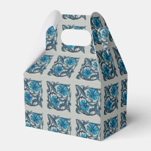 Vintage blaue antike Blume Kunsthandwerk rustikal Geschenkschachtel