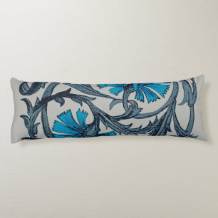 Vintage blaue antike Blume Kunsthandwerk rustikal Seitenschläferkissen