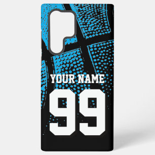 Vintage blaue Basketballtrikotnummer individuell a Samsung Galaxy Hülle