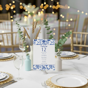 Vintage blaue Blautafel Einladung