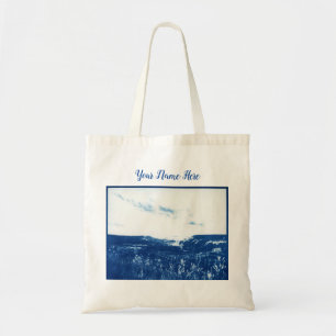 Vintage blaue Fotografie-Tasche Tragetasche