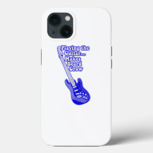 Vintage blaue Gitarre mit motivierend Worten Case-Mate iPhone Hülle