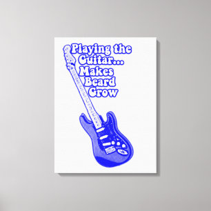 Vintage blaue Gitarre mit motivierend Worten Leinwanddruck