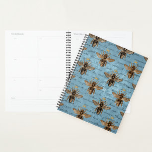 Vintage Blaue Honigbiene Planer