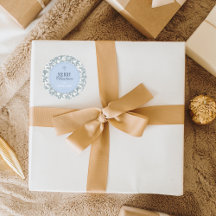 Vintage Blaue Kiefer Weihnachtsgeschenk Runde Aufk