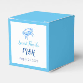 Vintage blaue Krabbe für Hochzeiten Geschenkschachtel