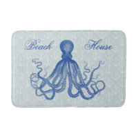 Vintage blaue Krake mit Anker-Strand-Haus