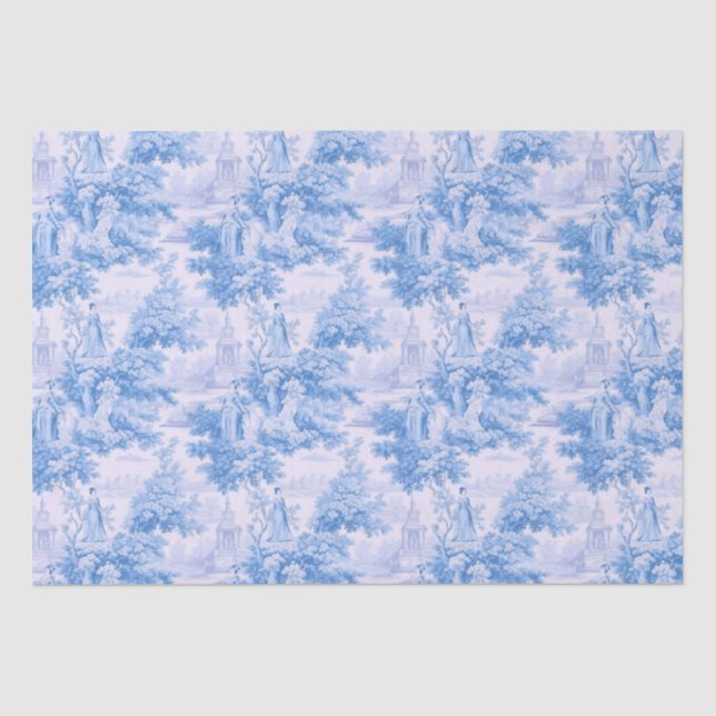 Vintage blaue Kröte Seidenpapier (Vorderseite)