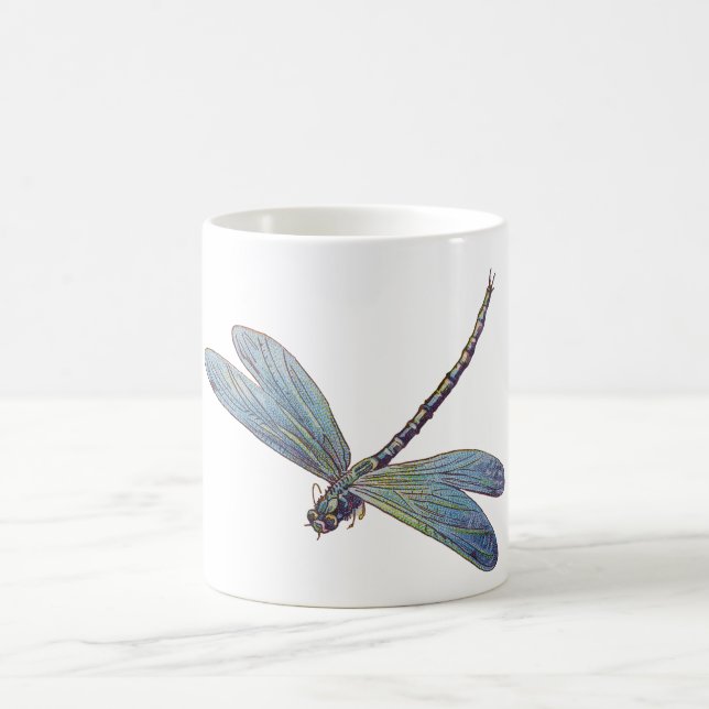 Vintage blaue Libelle Tasse (Mittel)