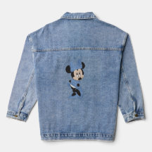 Vintage Blaue Minnie-Maus-Denimjacke
