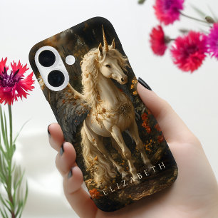 Vintage Blaue Pegasus-Klassik Fantasy-Kunst iPhone 16 Hülle