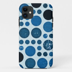 Vintage blaue Polka-Punkte nahtlos grafisch Case-Mate iPhone Hülle