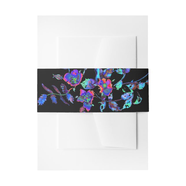 Vintage blaue Rose Einladungsbanderole (Vorderseite Beispiel)