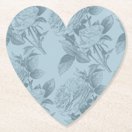 Vintage blaue Rose Untersetzer