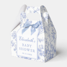 Vintage Blaue Schleife Florale Babyparty