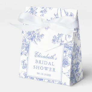 Vintage Blaue Schleife Florale Hochzeitsdusche Geschenkschachtel