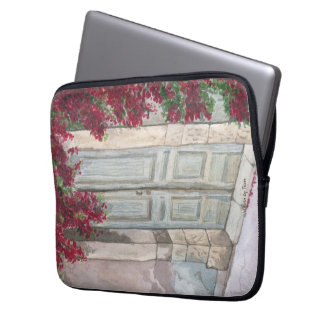 Vintage Blaue Tür Laptopschutzhülle