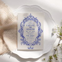 Vintage Blaue Viktorianische Barockzauberei