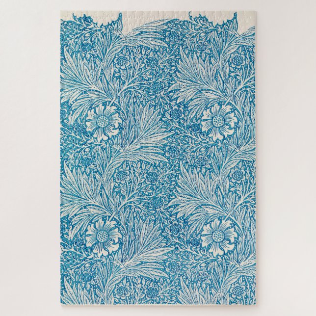 Vintage Blauer Marigold Puzzle (Vertikal)