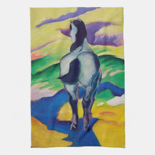 Vintage Blaues Pferd II Helle Farben Geschirrtuch