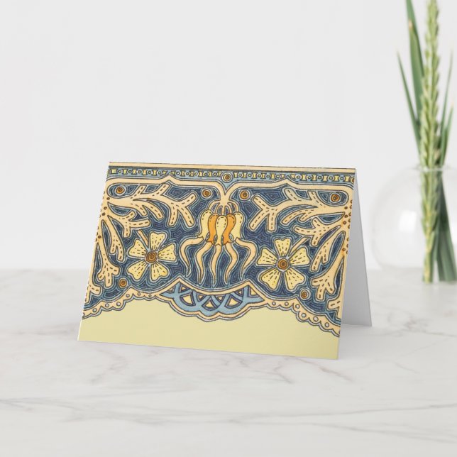 Vintage Blautafel Karte (Vorderseite)