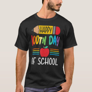 Vintage Bleistift Frohe 100. Schultage Lehrerin B T-Shirt