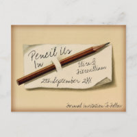 Vintage Bleistift Notieren Sie uns in Save The Dat