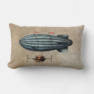 Vintage Blimp-Illustration Lendenkissen