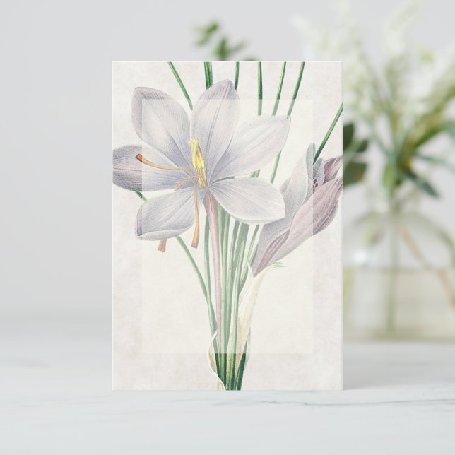 Vintage Blindenhochzeit Einladung (Stehend Vorderseite)