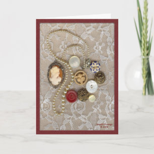 Vintage Bling Grandeleltern Tageskarte (Großdruck) Karte