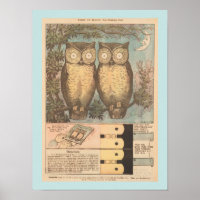 Vintage blinkende Eule süße Herbstbastelarbeit