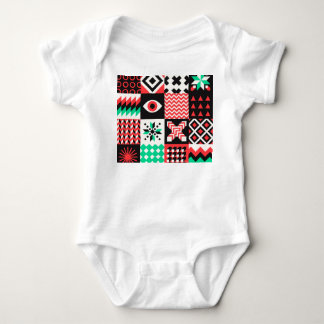 Vintage Blockformen Abstrakter Hintergrund. Baby Strampler