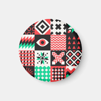 Vintage Blockformen Abstrakter Hintergrund. Magnet