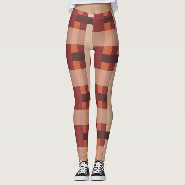 Vintage blok Vibe  Leggings (Vorderseite)