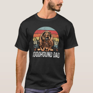 Vintage Bloodhound Papa Retro-Sonnenuntergang Vate T-Shirt