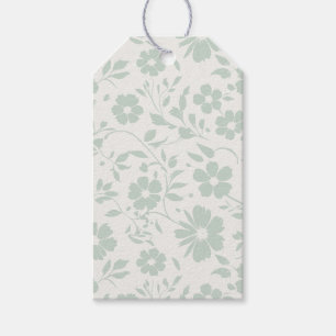 Vintage Bloom Gedämpfte Salbei - Neutral Geschenkanhänger
