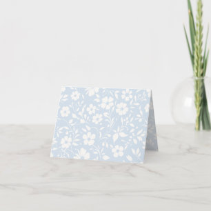 Vintage Bloom Neutral - Puderblau Dankeskarte