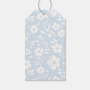 Vintage Bloom Neutral - Puderblau Geschenkanhänger