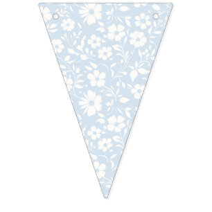 Vintage Bloom Neutral - Pulverblau Wimpelkette