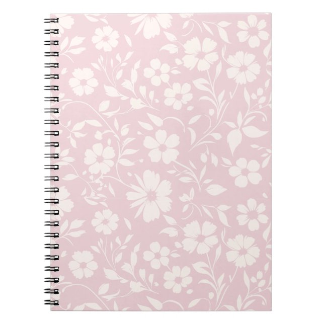 Vintage Bloom Neutral - Rosa Notizblock (Vorderseite)