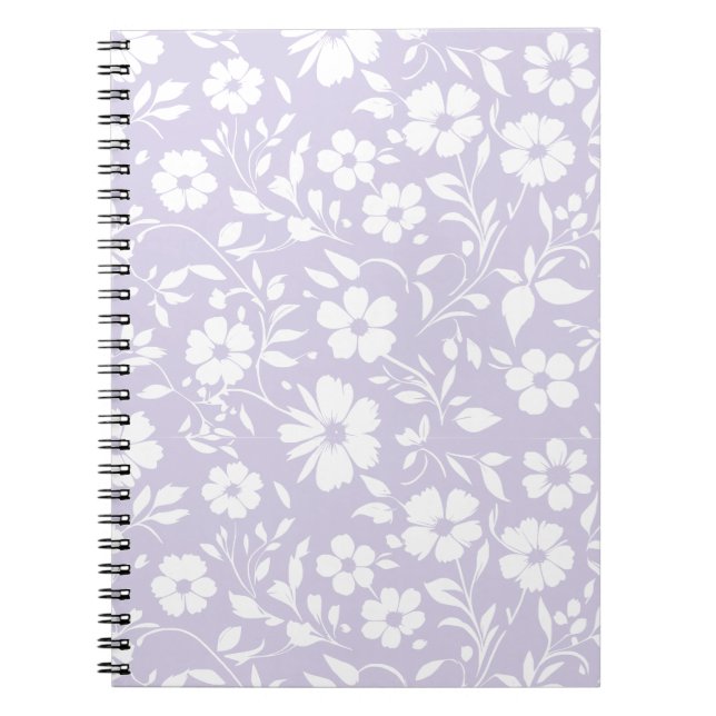 Vintage Bloom Neutral - Staubiges Lavendel Notizblock (Vorderseite)