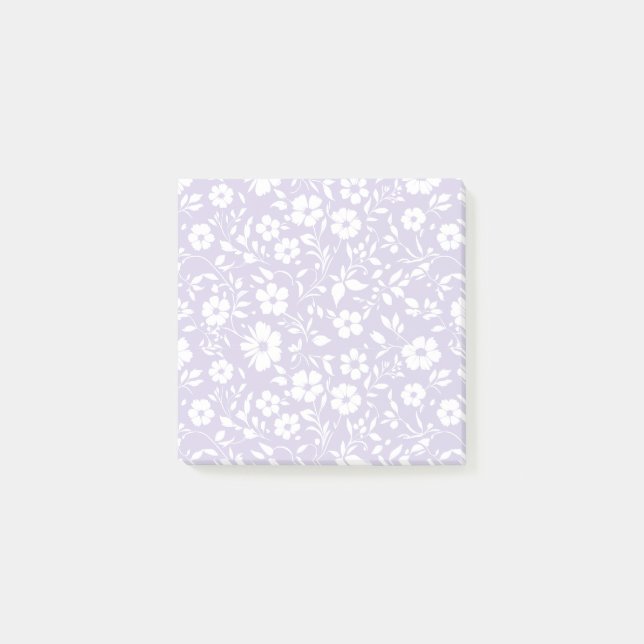 Vintage Bloom Neutral - Staubiges Lavendel Post-it Klebezettel (Vorderseite)