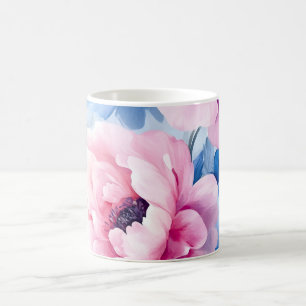 Vintage Bloom Pastell Blüten Wasserfarbe Kaffeetasse