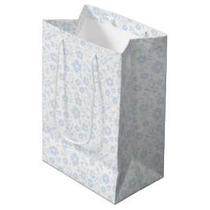 Vintage Bloom Powder Blue - Neutral Mittlere Geschenktüte