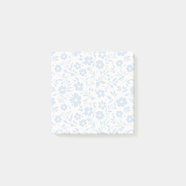 Vintage Bloom Powder Blue - Neutral Post-it Klebezettel (Vorderseite)