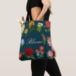 Vintage Bloom Schwarzes Florales Dunkles Botanisch
