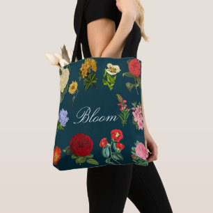 Vintage Bloom Schwarzes Florales Dunkles Botanisch